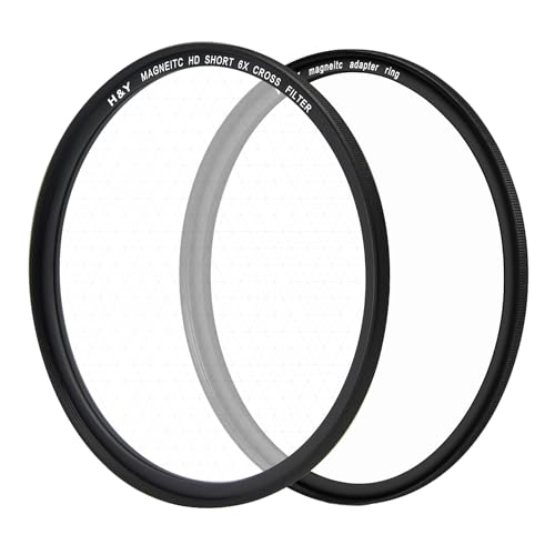 H&Y クロスフィルター 77mm マグネティック HD ショートクロス6 フィルターキット マグネット式 6X クロス効果 薄枠 帯電防止 防汚 撥水 防傷 SC6-77