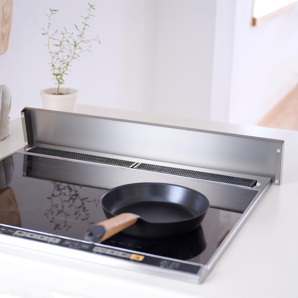 【立てられる】 排気口カバー 60cm ステンレス 防指紋 耐荷重20kg 耐指紋コーティング 薄型 シルバー フラットタイプ フラット IH ガスコンロ キッチン 排気構カバー コンロ グリル コンロカバー 丸洗いOK お手入れ簡単 スターフィルター
